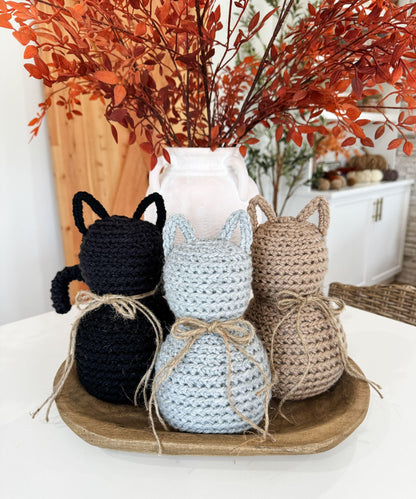 CROCHET PATTERN & VIDEO/ Rustic Farmhouse Cat Crochet Pattern, Crochet Cat Pattern Easy, Beginner Amigurumi, Gifting, Pdf pattern