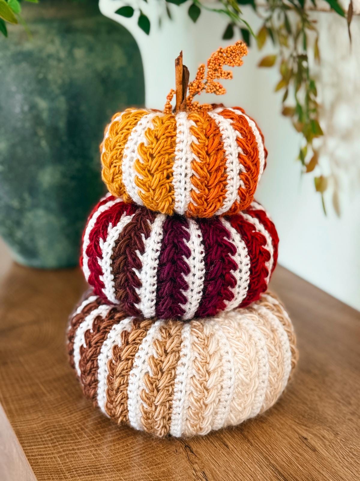 CROCHET PATTERN + VIDEO Crochet Pumpkin Pattern with Video Tutorial | Easy Fall Decor, Diy Wheat Stitch™ Pumpkin Crochet Pdf