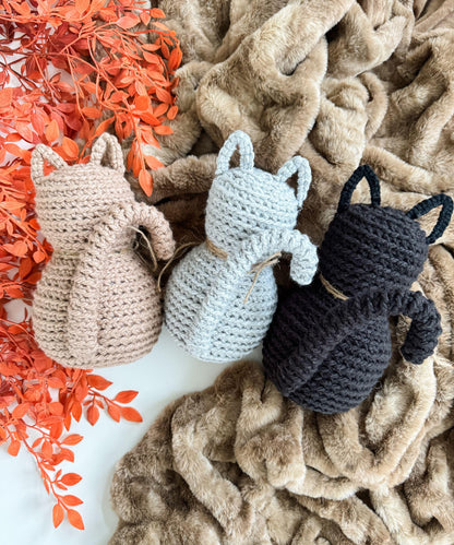 CROCHET PATTERN & VIDEO/ Rustic Farmhouse Cat Crochet Pattern, Crochet Cat Pattern Easy, Beginner Amigurumi, Gifting, Pdf pattern