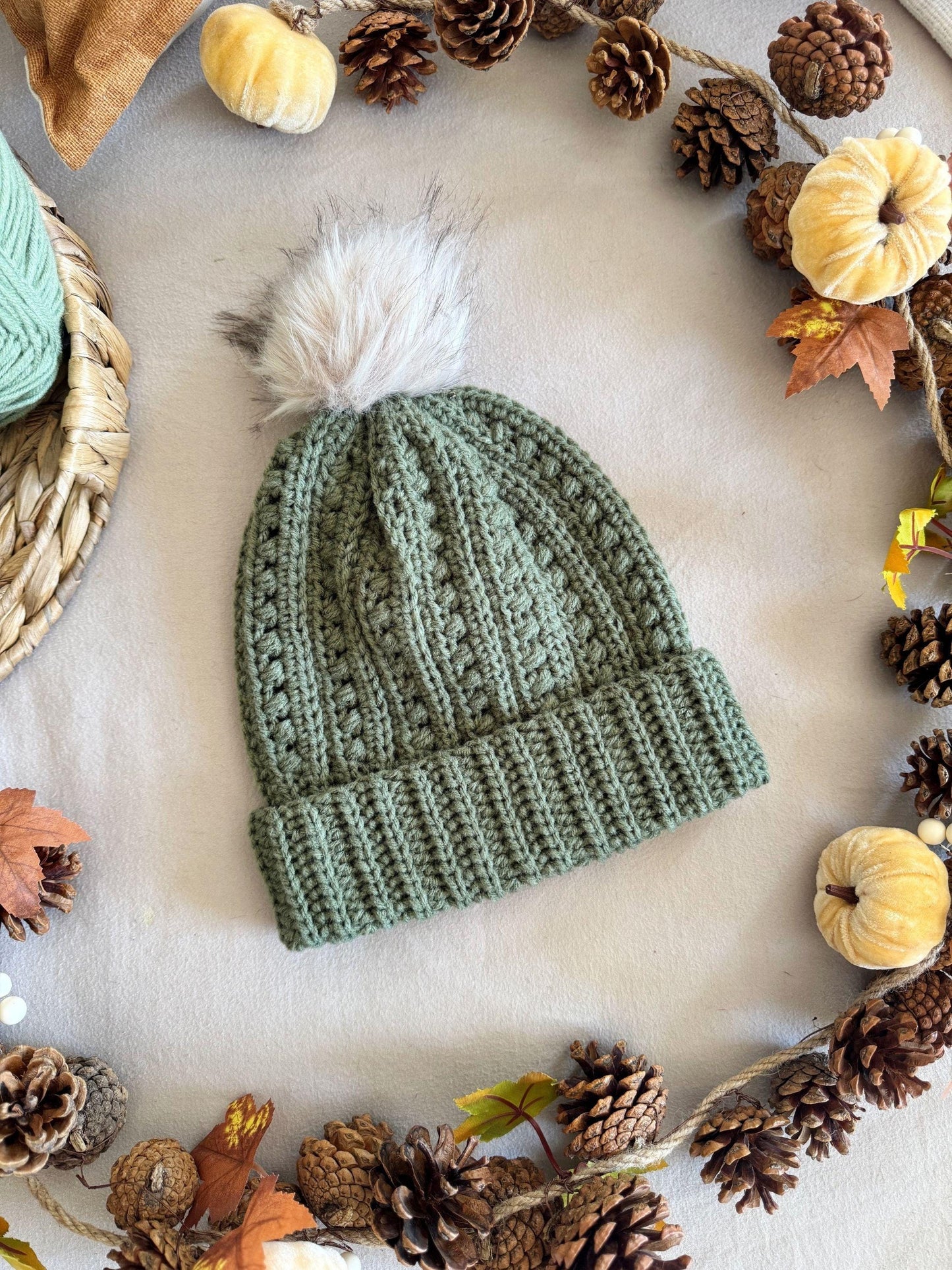 CROCHET PATTERN + VIDEO - Puff Stitch Hat Crochet Pattern | Worsted Weight Beanie 7 Sizes Baby to Adult | Quick Winter Gift or Market Seller