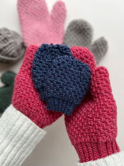CROCHET PATTERN & VIDEO/ Herringbone Moss Stitch Crochet Mittens / Textured Crochet Gloves / Baby to Adult Size Pdf Crochet Pattern