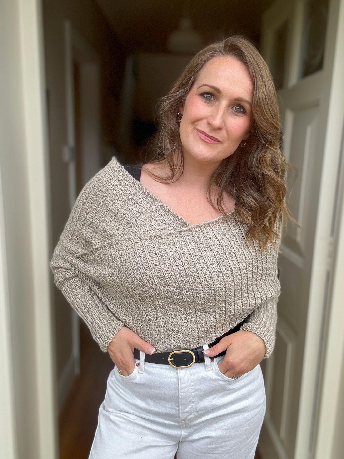 Crochet Sweater Scarf / Crochet scarf with sleeves / crochet wrap / Instant Download PDF Crochet Pattern Adult Sizes XS - 5XL