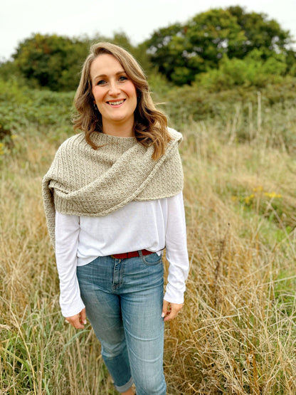 Crochet Sweater Scarf / Crochet scarf with sleeves / crochet wrap / Instant Download PDF Crochet Pattern Adult Sizes XS - 5XL
