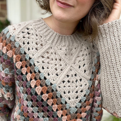 CROCHET PATTERN / Granny Square Poncho Pattern / Swoncho with Sleeves / Beginner Crochet Poncho Pattern