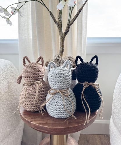 CROCHET PATTERN & VIDEO/ Rustic Farmhouse Cat Crochet Pattern, Crochet Cat Pattern Easy, Beginner Amigurumi, Gifting, Pdf pattern