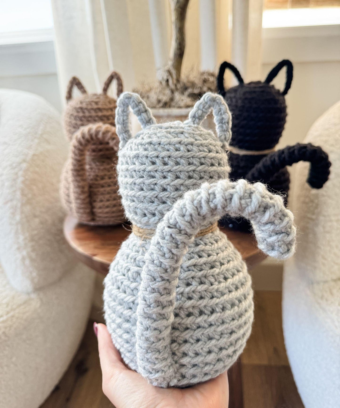 CROCHET PATTERN & VIDEO/ Rustic Farmhouse Cat Crochet Pattern, Crochet Cat Pattern Easy, Beginner Amigurumi, Gifting, Pdf pattern