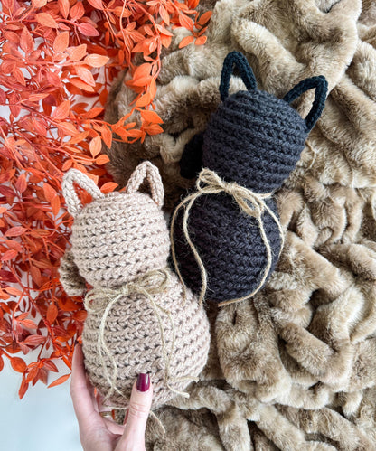 CROCHET PATTERN & VIDEO/ Rustic Farmhouse Cat Crochet Pattern, Crochet Cat Pattern Easy, Beginner Amigurumi, Gifting, Pdf pattern