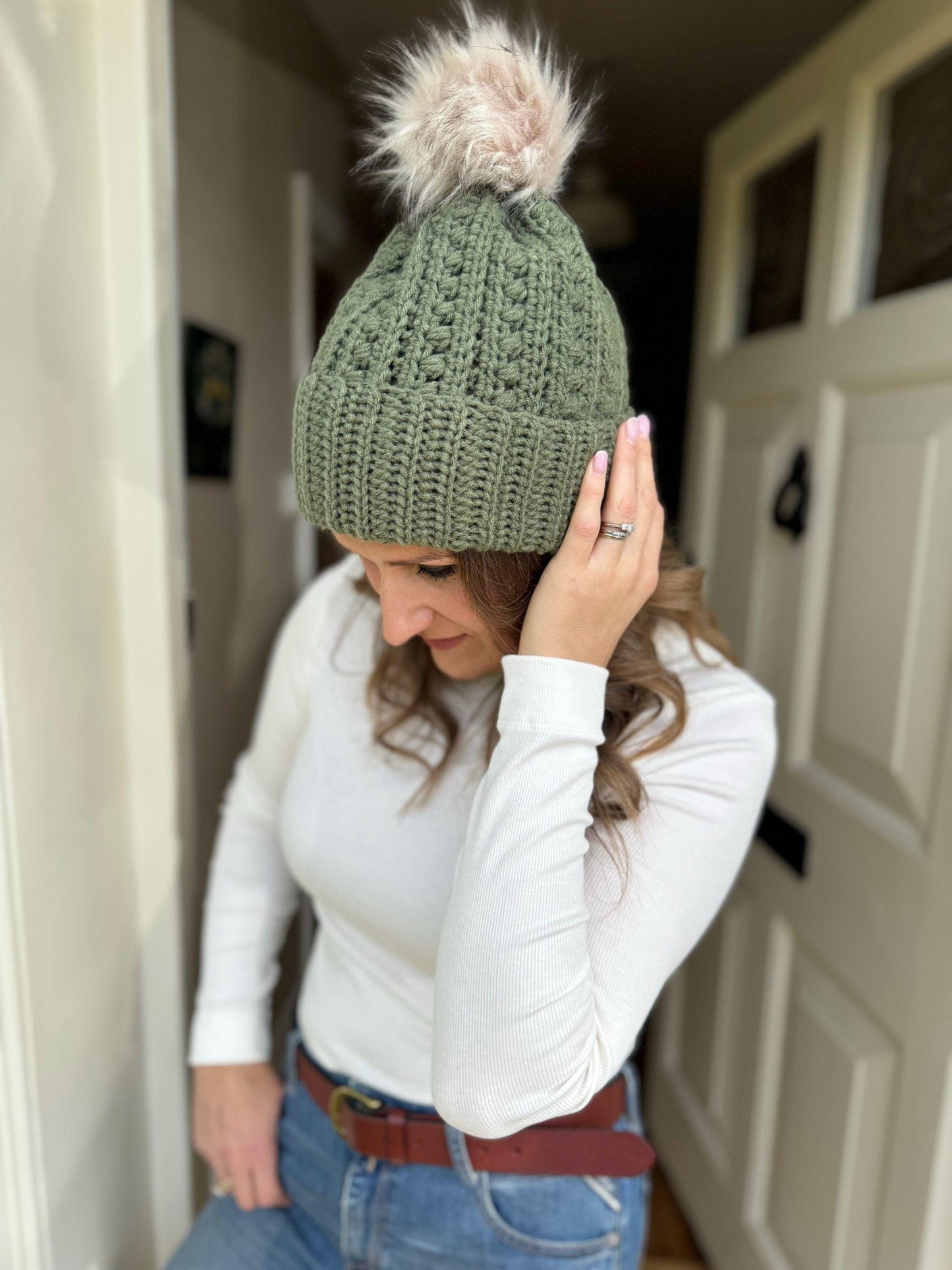 CROCHET PATTERN + VIDEO - Puff Stitch Hat Crochet Pattern | Worsted Weight Beanie 7 Sizes Baby to Adult | Quick Winter Gift or Market Seller