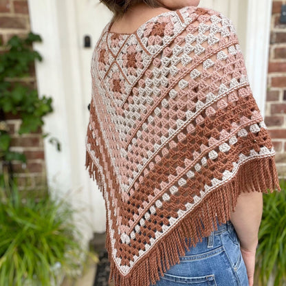 CROCHET PATTERN / Granny Square Poncho Pattern / Swoncho with Sleeves / Beginner Crochet Poncho Pattern